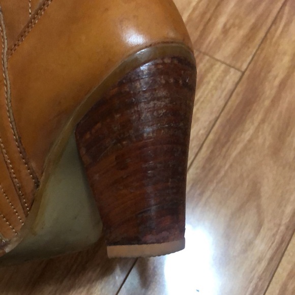 Vintage Tan Brown Western Cowboy Boots Women’s Sz 7.5, Revette Creations Romania - Picture 7 of 8